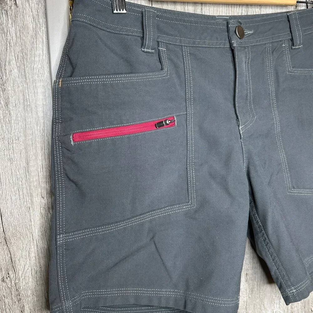 Icebreaker Cargo Shorts Size 29 Gray Pink zipper Outdoor Hiking Travel